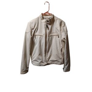 NWT Brema Light Woman Button Zip Combo White Motorcycle‎ Jacket Size 46